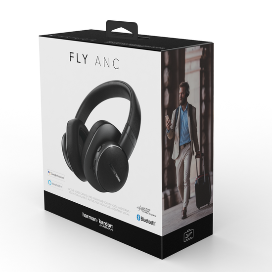 harman/kardon FLY ANC ワイヤレスヘッドホン Harman Kardon Fly Bluetooth Wireless Over Ear Headphone with